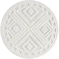 carpet city Hochflor-Teppich Creme 120x120 cm in weiß von Carpet City