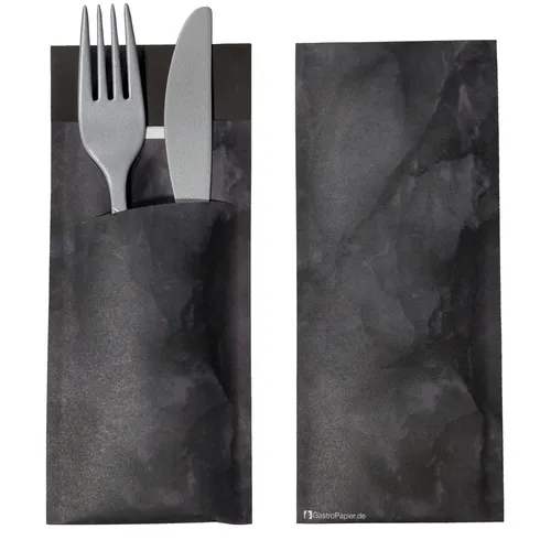 Bestecktaschen mit Servietten viele Farben und Dekore für Privat und Gastronomie