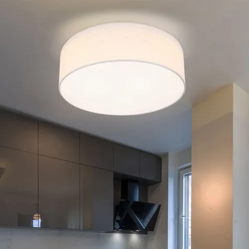 Stilvolle weiße Deckenleuchte mit 3 E27 Fassungen von Globo