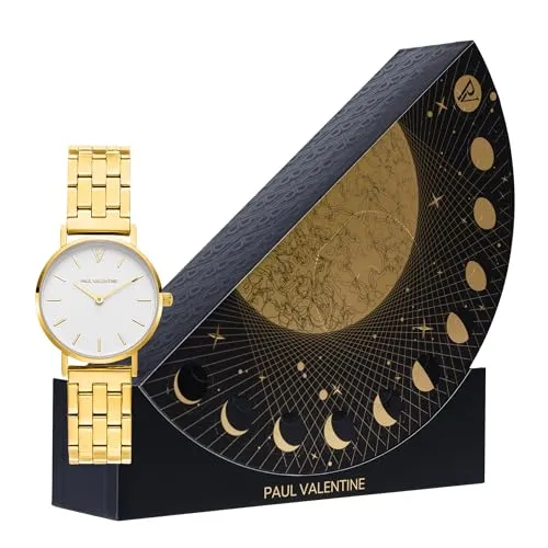 Paul Valentine Schmuckset Moon Geschenkbox - Schmuck-Sets mit 12 goldfarbenen Schmuckstücken, ideal als Geschenk für Damen – täglich ein neues Highlight im eleganten Design.