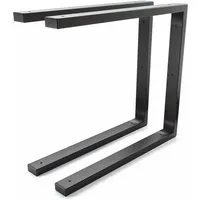 HEVVA Doppelte Waschtischhalterung 45 cm in schwarz von HEVVA