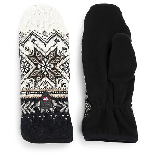 Dale of Norway Unisex Vail Polar Handschuhe, Black-Offwhite-sandmel, S