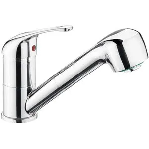 Cornat Küchenarmatur Fabio 3102 - Hochdruck Einhandarmatur aus verchromtem Messing mit schwenkbarem, ausziehbarem Auslauf für maximale Flexibilität in der Küche. Inklusive 120 cm Brauseschlauch und einfache Montage.