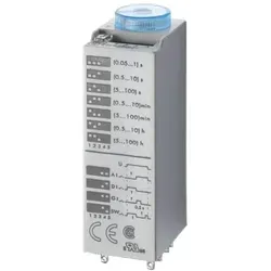 Finder 85.03.0.012.0000 Zeitrelais Multifunktional - Multifunktionales Zeitrelais mit 3 Wechslern, ideal für präzise Zeitsteuerungen in Elektroinstallationen, Zeitbereich von 0,05 s bis 100 h.