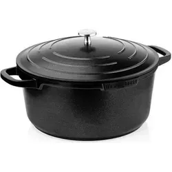 Westinghouse 24cm Kochtopf für alle Herdarten, Backofenfest, Silikongriff, black - Schwarz