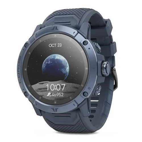 Coros Vertix 2S GPS Earth Blue - Premium Sportuhr - Sportuhr mit 1,4 Zoll LCD-Display, GPS und robustem Titan-Gehäuse, ideal für Outdoor-Abenteuer und Sport-Enthusiasten.