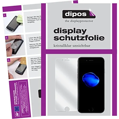dipos I 6X Schutzfolie klar kompatibel mit Apple iPhone 7 Plus Folie Displayschutzfolie