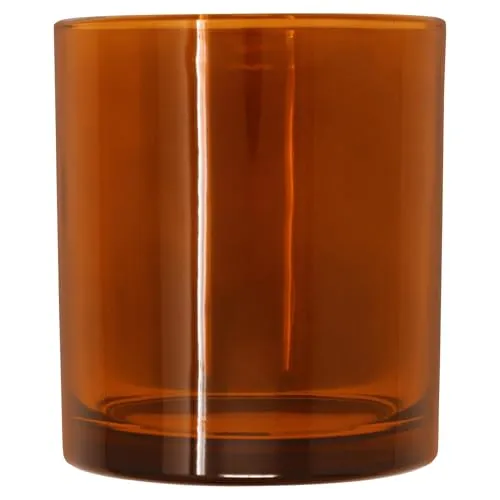 DistrEbution Braunes Glas 300ml Glänzend – Vielseitiges Trink- und Dekoglas - Elegantes 300ml Glas mit glänzender Oberfläche in warmem Amber-Braun. Ideal als Trinkglas, Teelichtglas oder Stiftehalter. Hitzebeständig und pflegeleicht für vielseitige Einsatzmöglichkeiten.