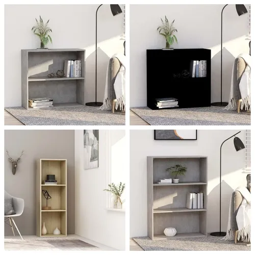 Bücherregal Holzwerkstoff - Standregal und Raumteiler - Praktisches Aufbewahrungsregal in Sonoma Eiche, ideal für Bücher und Dekoration. Mit 3 Fächern und einer Höhe von 76,5 cm perfekt für jeden Raum.