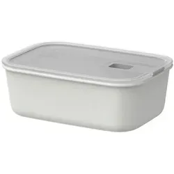 Mepal Frischhaltedose Easyclip, Klar, Weiß, Kunststoff, 0,7 L, rechteckig, 11.9x7.0x16.7 cm, lebensmittelecht, luftdichter Verschluss, auslaufsicher, wasserdicht, mikrowellengeeignet, mikrowellenfest, Deckel mit Sichtfenster, Küchenzubehör, Vorratsbehälter, Frischhaltedosen