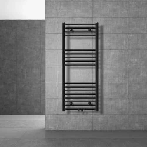 LuxeBath Badheizkörper Sahara - Handtuchtrockner für modernes Badezimmer - Stylischer Badheizkörper mit gebogenem Design und Mittelanschluss. Ideal zur schnellen Erwärmung von Räumen, platzsparend und einfach zu montieren. Hochwertige Verarbeitung für effiziente Wärmeleitung.