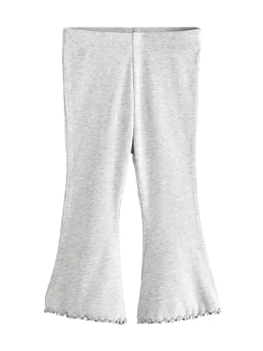 NEXT Mädchen Standard Gerippte Leggings mit ausgestelltem Bein Grau 92-98