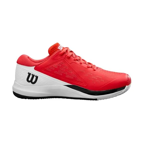 Wilson Herren Rush PRO ACE Clay Tennisschuh - Infrared/White/Black, Größe 40 2/3 EU - Tennisschuhe für Sandplätze, bieten Komfort und Stabilität mit atmungsaktivem Mesh und 4D-Stützrahmen für optimale Beweglichkeit und Langlebigkeit.