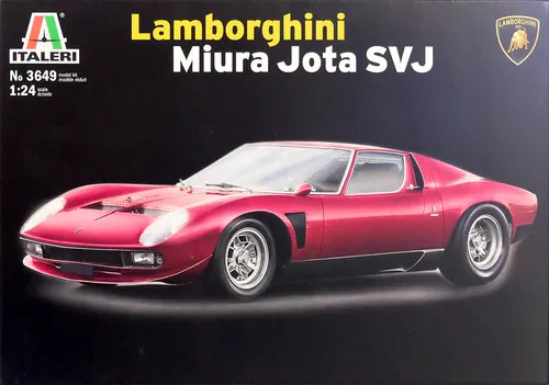 Lamborghini Miura Jota SVJ 1:24 Model Kit Bausatz - Automobile, detaillierter Bausatz im Maßstab 1:24 für Modellbau-Enthusiasten und Liebhaber klassischer Sportwagen.
