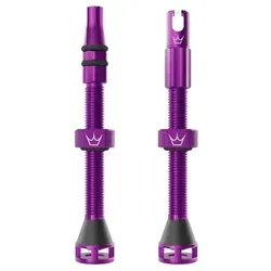 PEATY ́S Tubeless Ventil Set Holeshot Fast Flow | Violet Purple 60 mm