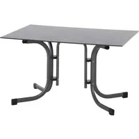 Siena Garden Klapptisch Sola - Rechteckig Anthrazit 80 cm x 120 cm, klappbar und ausziehbar für flexible Nutzung im Außenbereich
