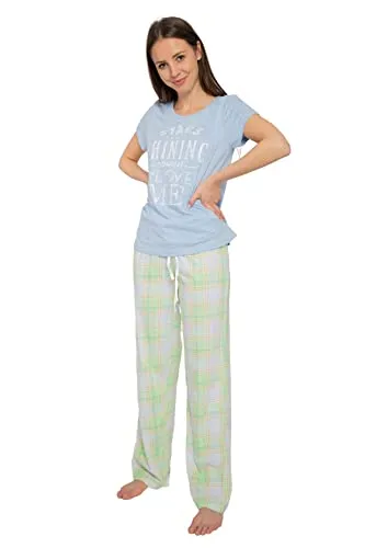 Consult-Tex Damen Kurzarm Pyjama Schlafanzug Baumwolle DF002 44/46