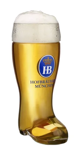 Bierkrug Hofbräuhaus München HB Glasstiefel 0,5 Liter King Werk KI 1000174 NEU