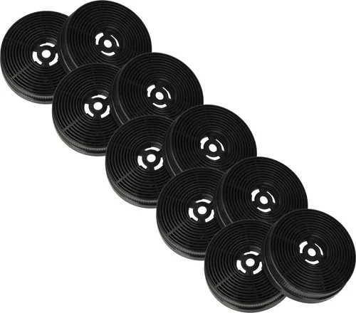 vhbw 10x Aktivkohlefilter kompatibel mit PROKIRA DH60 MB-01, FH60MS, DH60GB-02, DH60GB-03, DH60 MS-01, DH60GB-01, DH60 MB-02 Dunstabzugshaube
