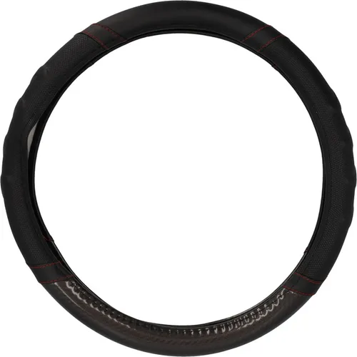 Lenkradhülle Schwarz-Carbon Auto Lenkrad Bezug Schoner 37-39mm rutschfest