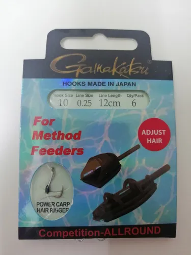 Gamakatsu gebundene Haken Competition Allroundhaken Gr.10 0.25mm 12cm