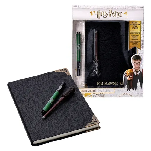 Dickie Toys Harry Potter Tom Riddle Notizbuch A5 - Magisches Tagebuch mit Zauberstab und UV-Stift für geheime Botschaften, ideal für kleine Zauberer ab 3 Jahren