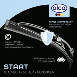 alca® Scheibenwischer ideal für PORSCHE 911 Cabriolet (02.1998 - 08.2005) START, Gelenkwischer, klassisch