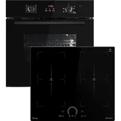 KKT KOLBE Autarkes Herdset BO8005FB & IH85904FZ - Schwarz - Vielseitiges Herdset mit Einbaubackofen und Induktionskochfeld. Intuitive Bedienung, automatische Funktionen und hochwertige Verarbeitung sorgen für effizientes Kochen und Backen in Ihrer Küche.