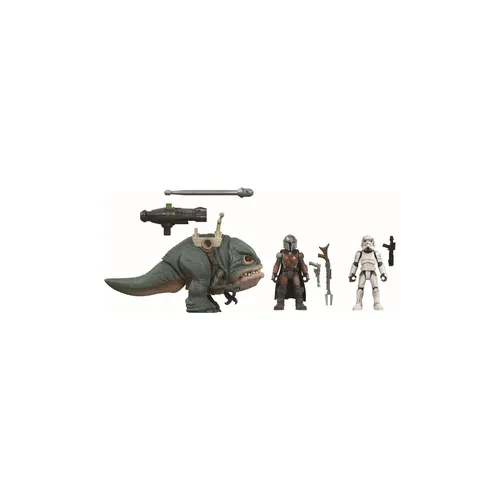 Star Wars Hasbro Mission Fleet: Der Mandalorianer & Blurrg Spielset - Actionfiguren für Kinder mit beweglichen Figuren und einem Blurrg, inspiriert von der Serie 'Der Mandalorianer' – für spannende Duelle und Abenteuer!
