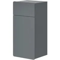 Vicco Midischrank Izan, Grau - Midischrank mit klassischem Design, bietet reichlich Stauraum durch Schublade, Einlegeboden und Tür. Perfekt für ein aufgeräumtes Badezimmer und kombinierbar mit anderen Produkten der Kollektion.