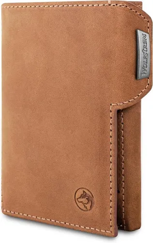 Wolfstrøm Geldbörse 'Svente' Slim Wallet - Unisex Mini Geldbörse aus handgefertigtem, robustem Leder mit 11 Kartenfächern und RFID-Blocker – ideal für stilbewusste Menschen.
