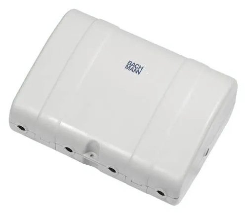 Bachmann Kabelbox 904.100 IP64 - Robuste und spritzwassergeschützte Kabelbox, ideal für Garten und Baustellen mit 6 Kabelöffnungen und abschließbarem Gehäuse