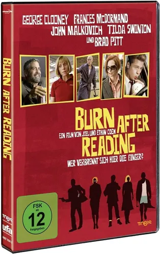 DVD Burn After Reading - Coen-Brüder, mit George Clooney & Brad Pitt - DVD im Format mit schwarzem Humor und Parodie, ideal für Filmfans und Komödien-Liebhaber, Erscheinungsjahr 2009.