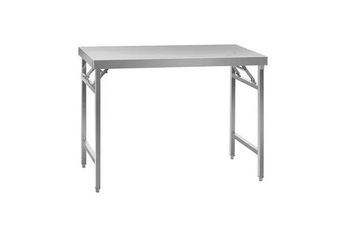 Royal Catering Arbeitstisch 60 x 100 cm - Höhenverstellbarer Edelstahltisch - Arbeitstisch aus Edelstahl, klappbar und bis 200 kg belastbar, ideal für Profiküchen oder Werkstätten.