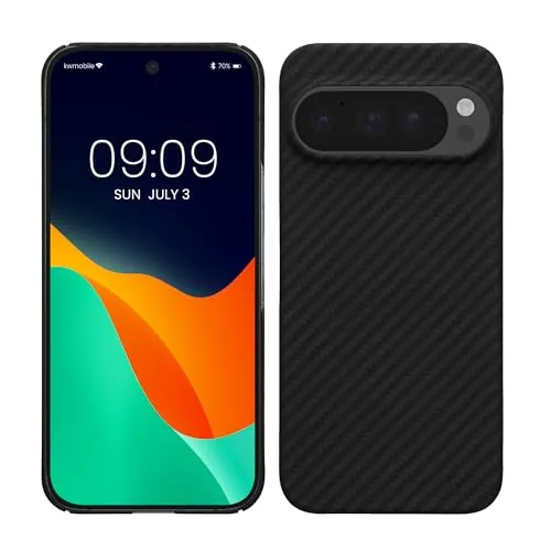kalibri Schutzhülle kompatibel mit Google Pixel 10 / Pixel 10 Pro - Hülle Aramid - Handy Cover Case Handyhülle Schwarz matt