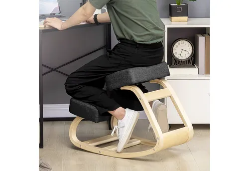 Vinsetto Ergonomischer Kniestuhl für optimale Körperhaltung, Schwarz