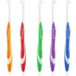 Ouligay Stück Tuft Zahnbürste Einbüschelbürste Weich 5er Set - Vielseitige Einbüschelzahnbürsten für präzise Reinigung schwer erreichbarer Bereiche. Ergonomischer Griff und sanfte Borsten bieten Komfort und Effizienz. Ideal für unterschiedliche Zahnprobleme und zur Pflege von Haustierzähnen.