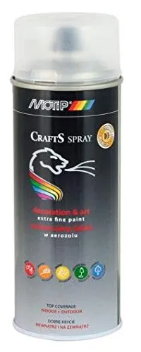 CRAFTS Lack Motip Acryl Spray transparent matt Lackspray Sprühlack Farbe Universal Lack witterungsbeständig mit UV-Schutz