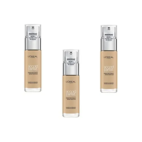 L'Oréal Professionnel ACCORD PARFAIT Foundation #3N - Creamy Beige 30ml - Make-up für einen perfekten Teint, 30ml, sorgt für ein natürliches Finish und langanhaltende Deckkraft.
