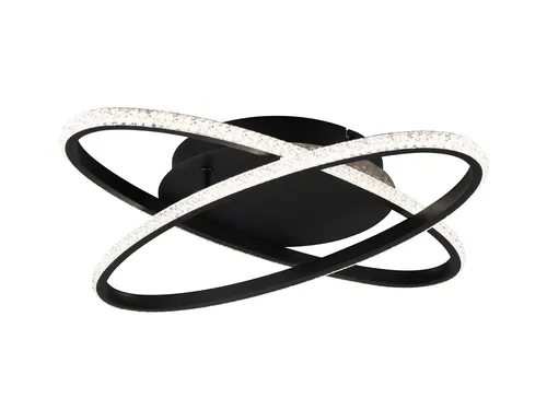 Xxxl Led-Deckenleuchte Lane, Schwarz - Moderne Metall-Deckenleuchte mit 3 Helligkeitsstufen, perfekt für eine individuelle Innenbeleuchtung im Essbereich.