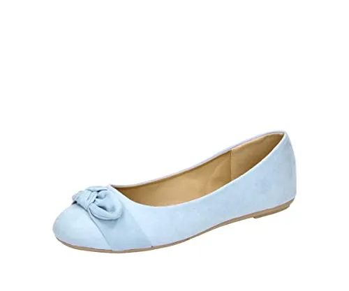 Moderne Damen Ballerina Claire - Fitters Footwear That Fits - Wanderschuhe in trendigen Farben, aus bequemen Microfibre mit Schleife, ideal für Übergrößen und perfekten Tragekomfort.