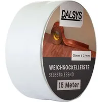 Dalsys Weichsockelleiste selbstklebend Grau 15m - Sockelleisten aus hochwertigem PVC, einfach anzubringen ohne Bohren, ideal für Küche, Bad und Wohnräume, schützt vor Schmutz und Feuchtigkeit.