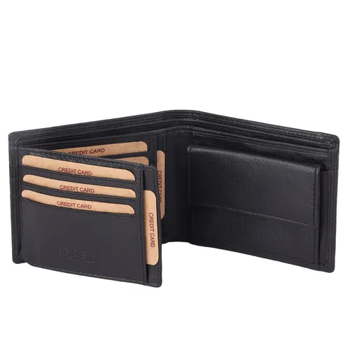 Benthill Herren Geldbörse aus Echt Leder mit RFID-Schutz - Hochwertige Geldbörse aus echtem Leder mit RFID-Schutz, ideal für sicheres Aufbewahren von Karten und Bargeld. Perfekt für stilbewusste Männer.