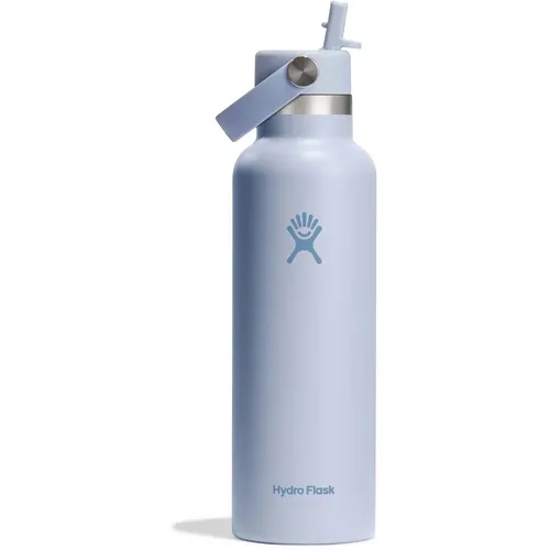 Hydro Flask Standard Flex Straw Cap - 621 ml Isolierflasche in Grau - Thermobehälter für unkompliziertes Trinken unterwegs - mit Flex Straw Cap für einfaches Trinken beim Wandern und Reisen.