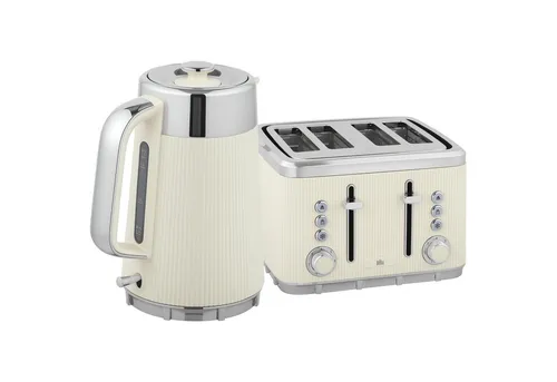 Novzep 2-in-1-Toaster Wasserkocher mit Schnellkochfunktion, Kalkfilter & 4-Scheiben-Toaster, mit 7 Bräunungsstufen