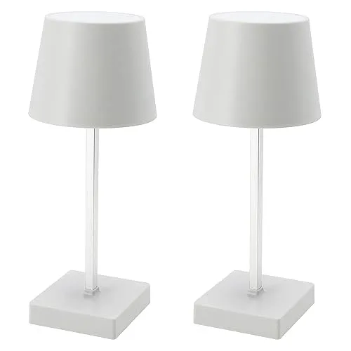 HAC24 Nachttischlampe mit Touchfunktion - Elegante Nachttischlampe mit integriertem Akku, kabellos einsetzbar und dimmbar in 3 Stufen für eine stimmungsvolle Atmosphäre.