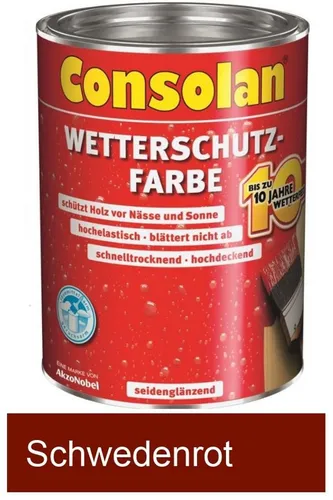 Profi Consolan Wetterschutz-Farbe Schwedenrot 750 ml