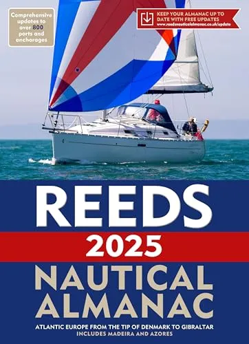 Reeds Nautical Almanac 2025 - Praktischer Begleiter für Seefahrer - Bücher, umfassendes Nachschlagewerk mit 1104 Seiten für präzise Navigation und Planung auf See.