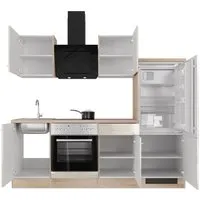 Küchenblock Nepal mit Geräten in Eiche/Kaschmir – 220 cm