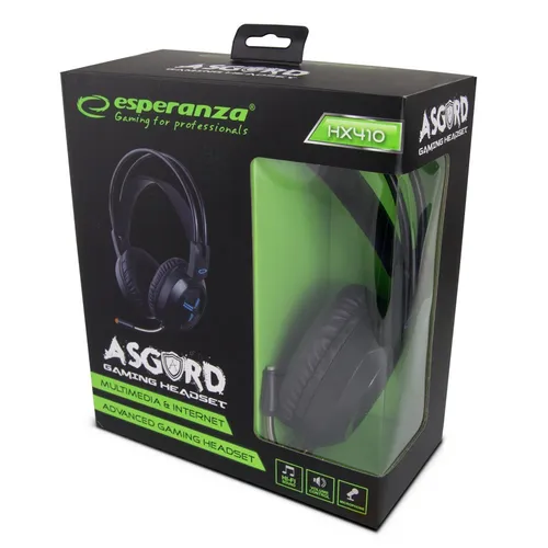 Stereo gaming headphones with microphone asgard Esperanza 5901299938669
